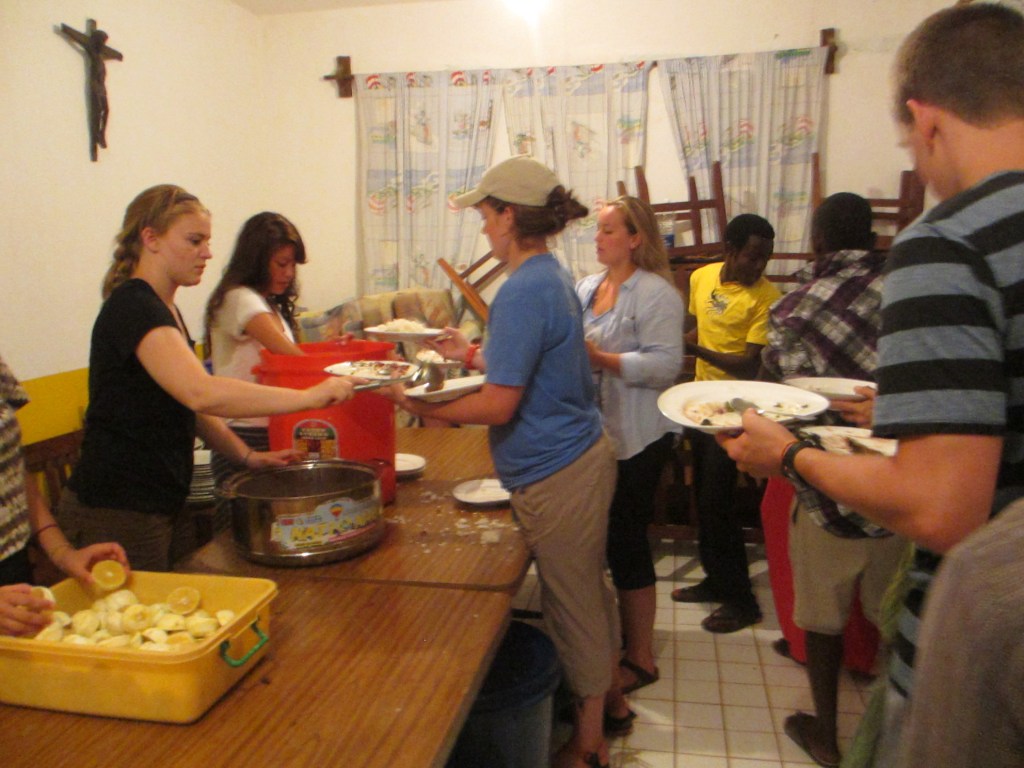 The SS getting seconds for the campers in the food line